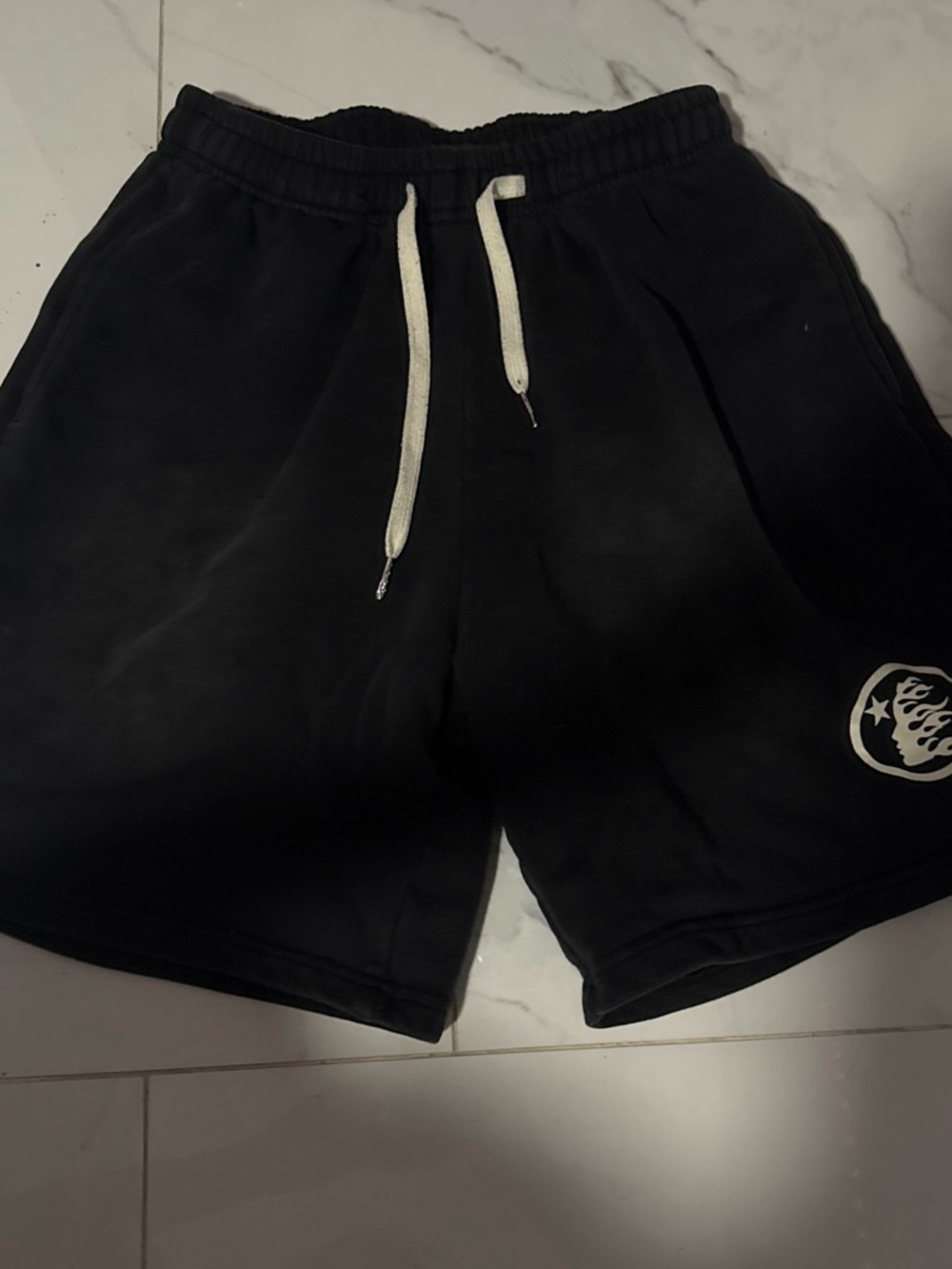 G-Star Black Athletic Shorts with White Drawstring